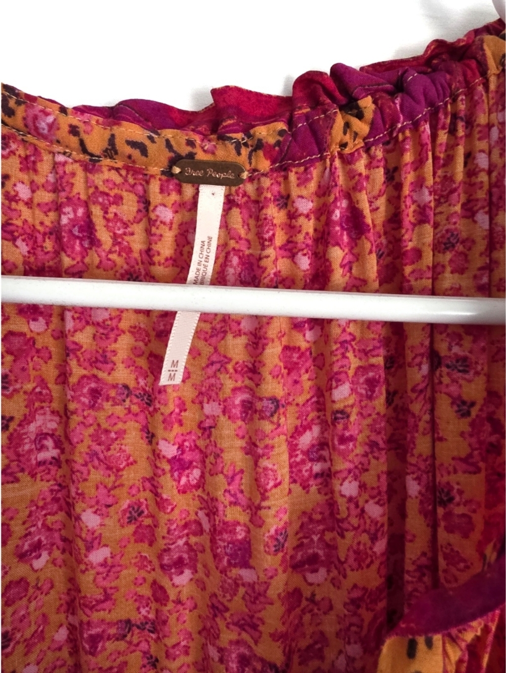 FREE PEOPLE 'Happy Feelings' Golden Combo Boho Festival Dress M - Picture 9 of 9